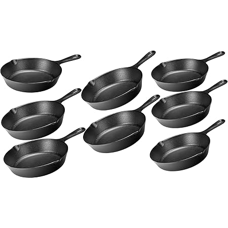 Lodge LMS3 Miniature Skillet,Black 3.5-inch - Pack of 8