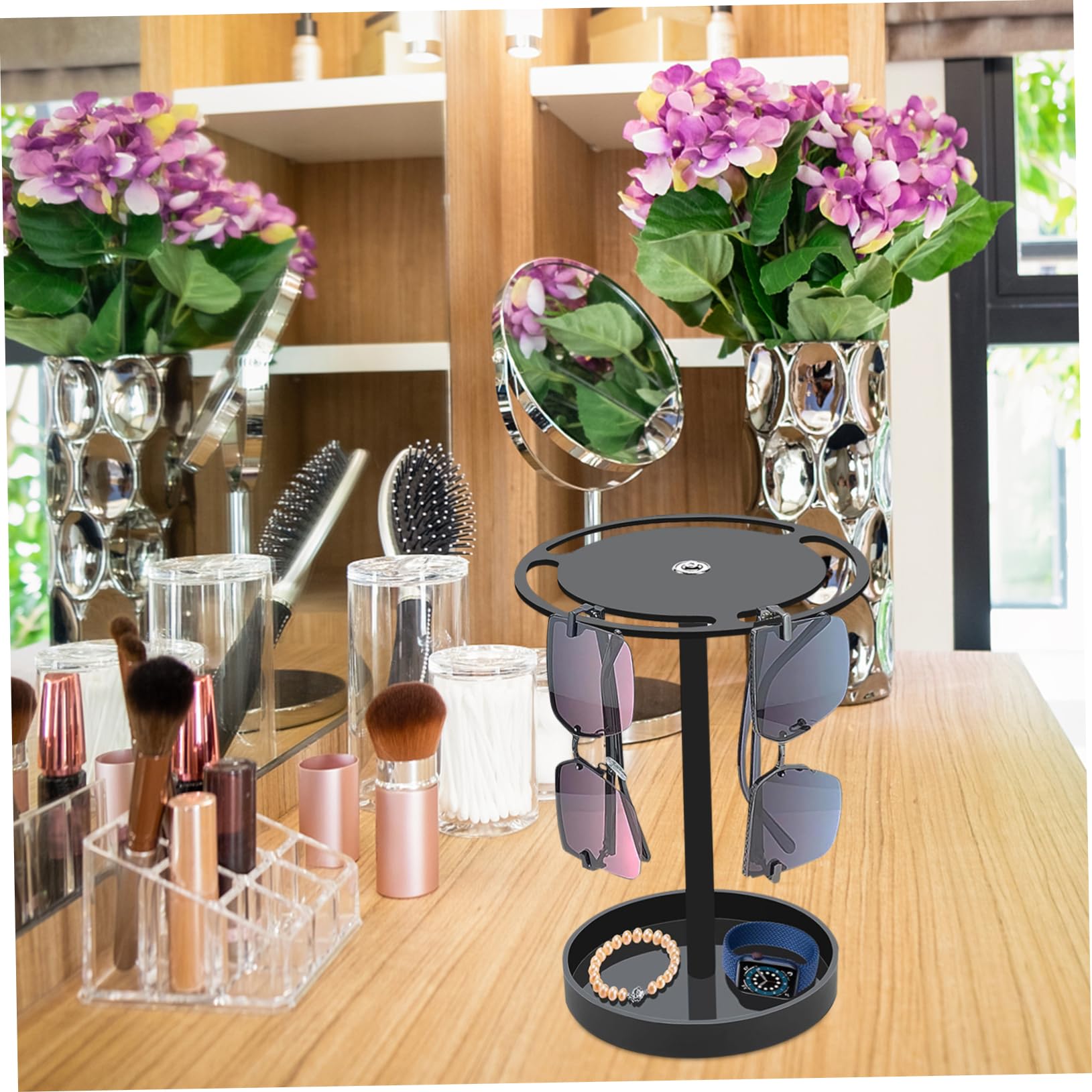 Drehbarer Brillenhalter-ständer Sonnenbrillen-aufbewahrungssystem Brillen-präsentationsregal Mit Stabiler Basis Kompaktes Design Für Schreibtisch Und Home-use