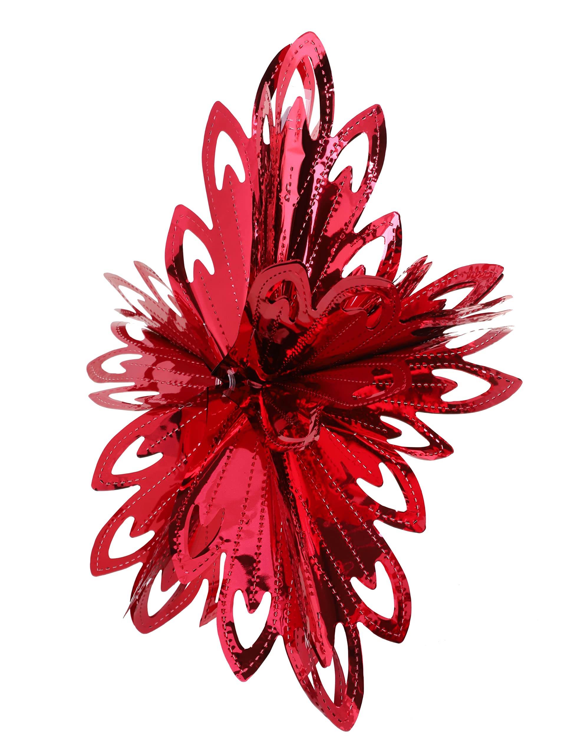 Christmas Concepts® 16” (1.3ft) Large Foil 3D Star Hanging Decoration - Christmas Trimming (Red), 16" - Image 3