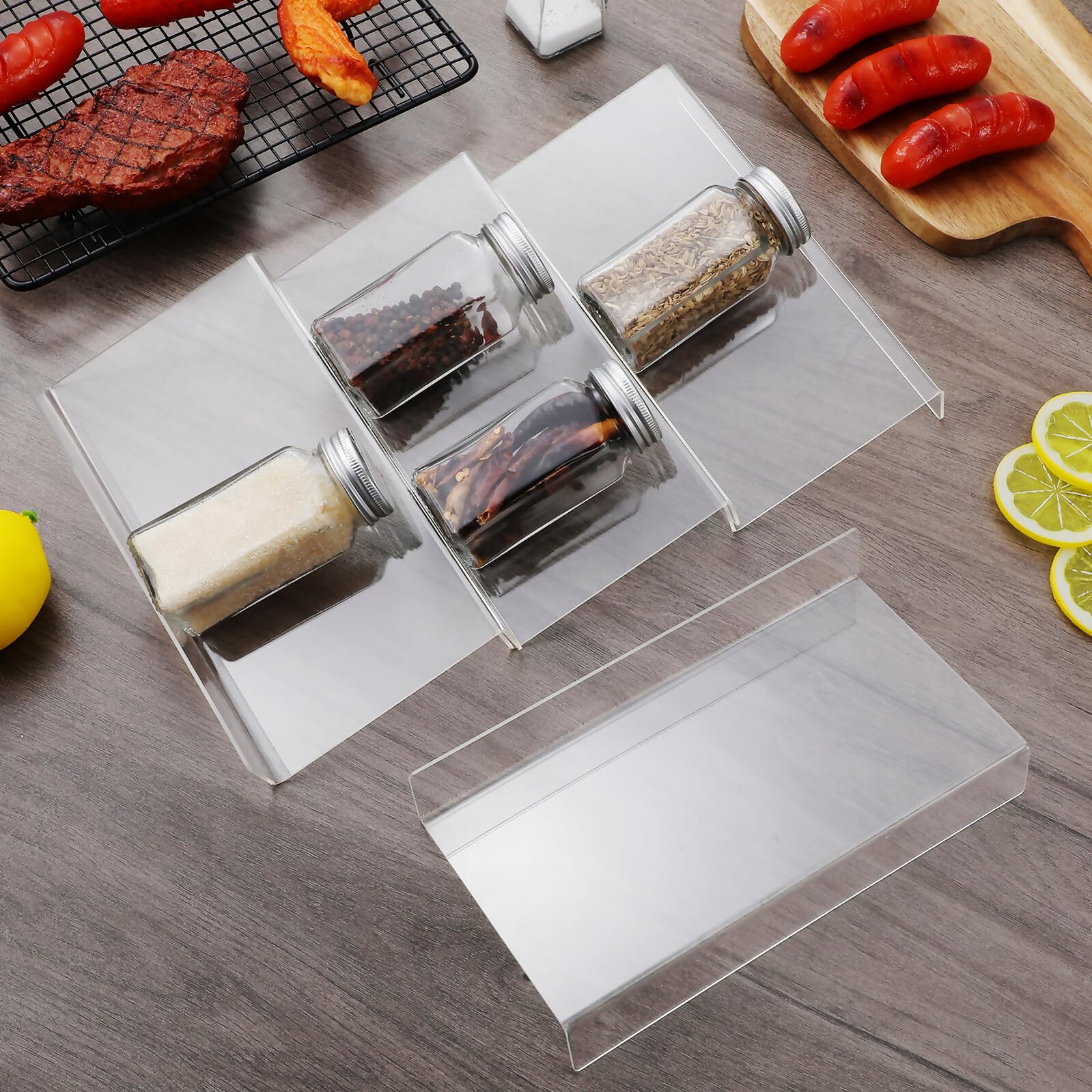 Organizador de Especias para Cajones Expandible de Acrílico 4 Piezas