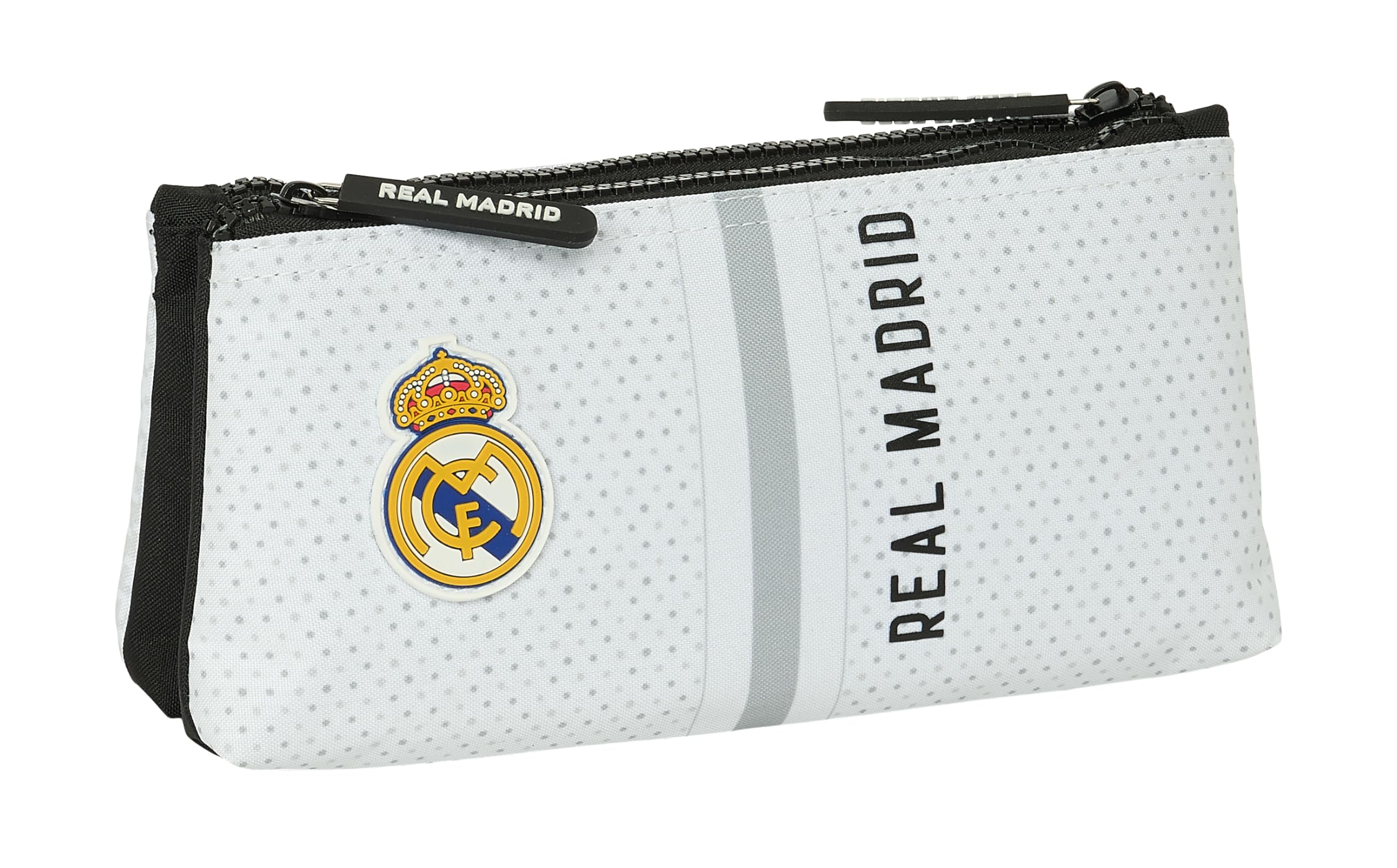 Real Madrid 1. Team 24/25 Toilettas voor kinderen, met eenvoudige ritssluiting, ideaal voor kinderen van verschillende leeftijden, comfortabel en veelzijdig, kwaliteit en duurzaamheid, 22 x 8 x 10 cm