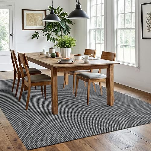 Miniatura 127 de IOHOUZE Alfombra lavable de 4 x 6 pies con parte trasera de goma antideslizante tejida para interiores y exteriores, alfombra para entrada