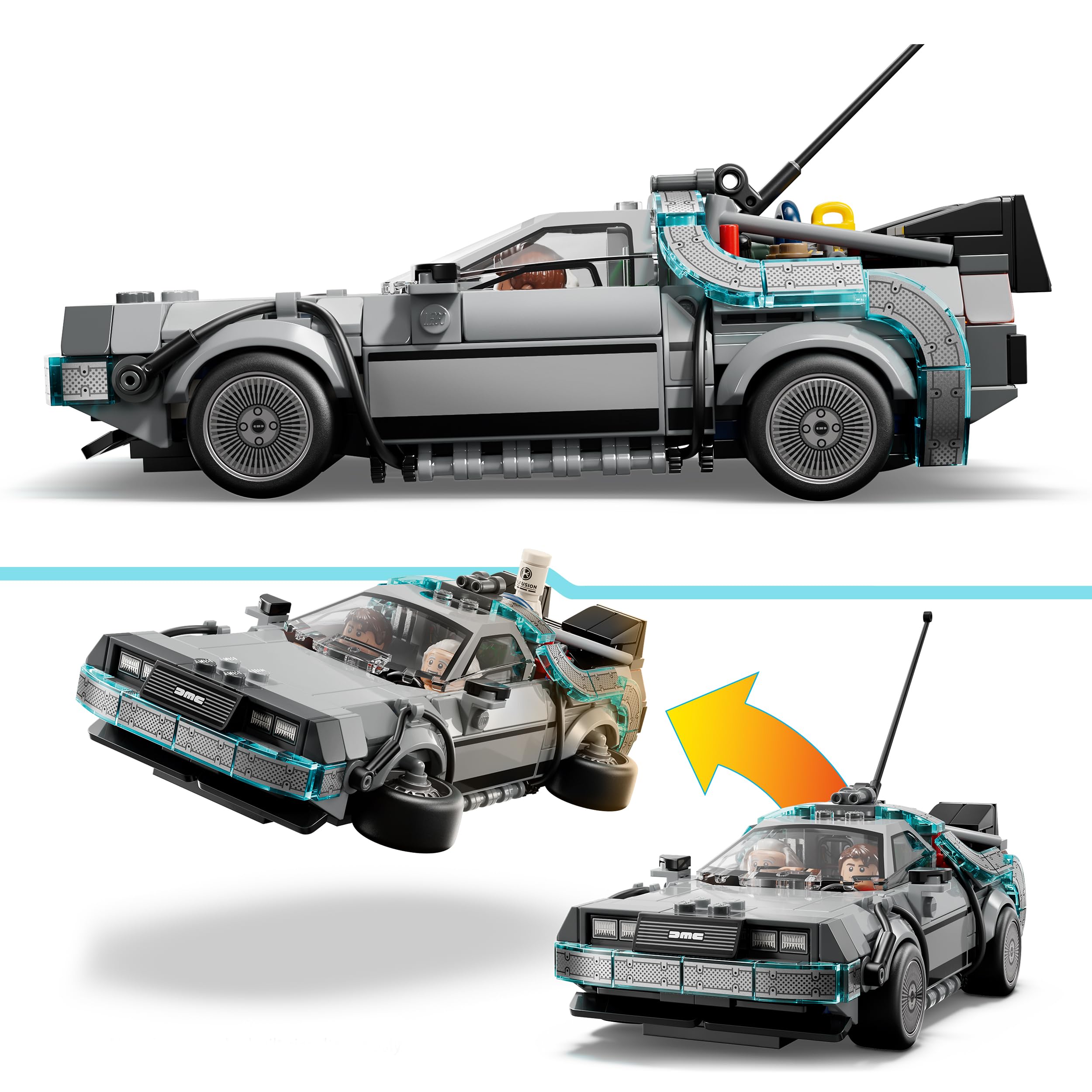 LEGO Speed Champions Time Machine from Back to The Future Building Toy for Kids - Pretend Play & Display Car Toy W/ 2 Build Modes for Boys & Girls, Ages 9+ - Gift Ideas for Birthdays & Fans - 77256