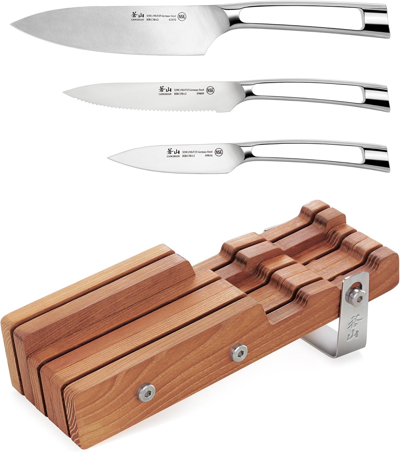 Cangshan N1 Series 61857 German Steel Forged 4-Piece Starter Knife Block Set - Image 2