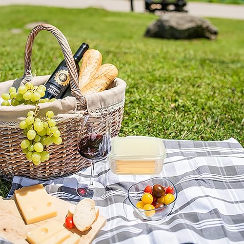 Miniatura 6 de Paquete de 4 recipientes de almacenamiento para rebanadores de queso con tapas herméticas, mantiene la rebanada de queso fresco y delicioso