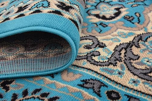 Vista 296 de Unique Loom Reza Collection- Alfombra, Polipropileno, Marrón Marrón/ marfil