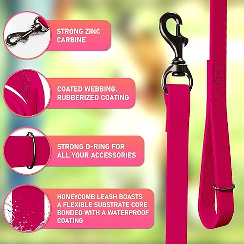 Miniatura 39 de Correa impermeable para perro de 6 pies, fabricada en Estados Unidos, correas resistentes para perros grandes, medianos y pequeños, entrenamiento