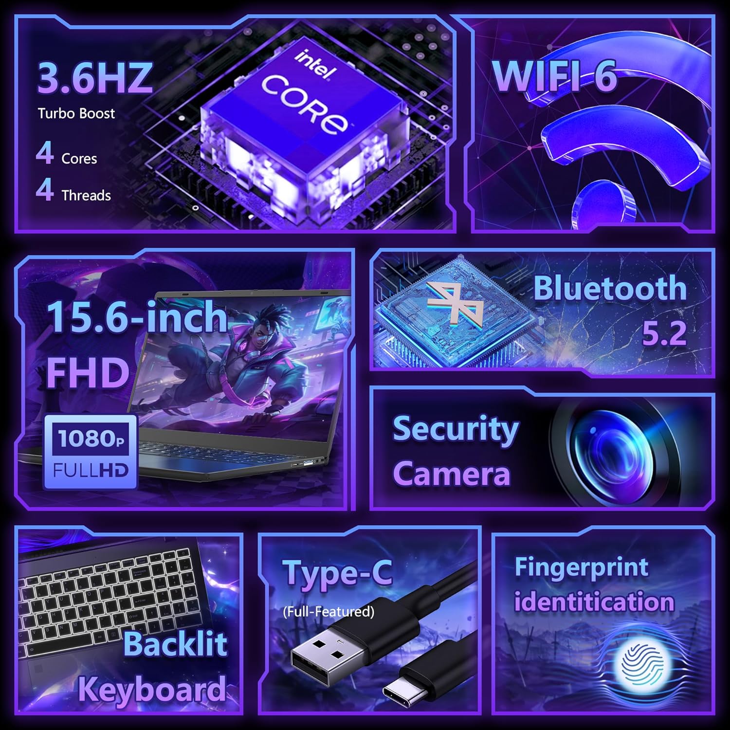 NINGMEI Laptop Computer | 15.6'' HD Display | 1920X1080 FHD IPS | Intel Celeron N5095 4-Core Processor |16GB RAM | 512GB SSD | Supports 160° Angle Opening | WiFi with Windows 11 Laptop, Gray