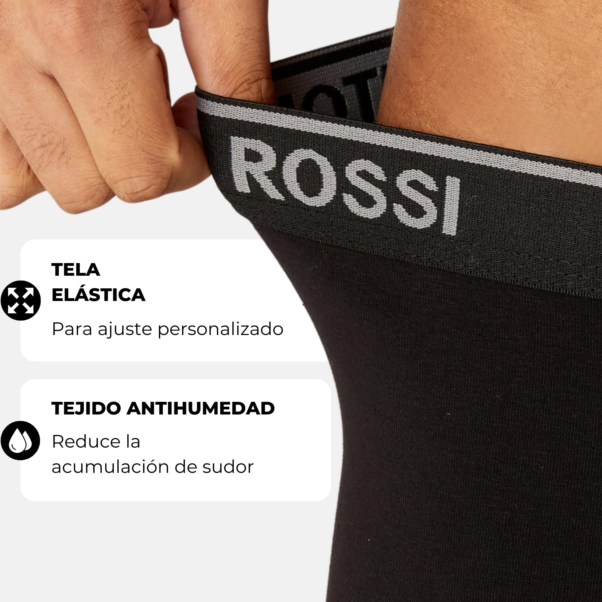 Antonio Rossi Paquete de 12 Boxers Ajustados para Hombre - Calzoncillos Tipo bóxer para Hombre con Cintura elástica