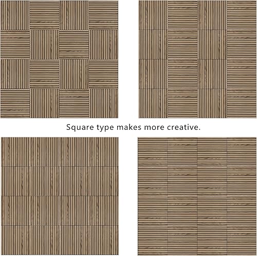 Miniatura 7 de 4 paneles acústicos de listones de madera 3D para decoración de paredes interiores, panel de madera estriada, tablero trasero de fieltro