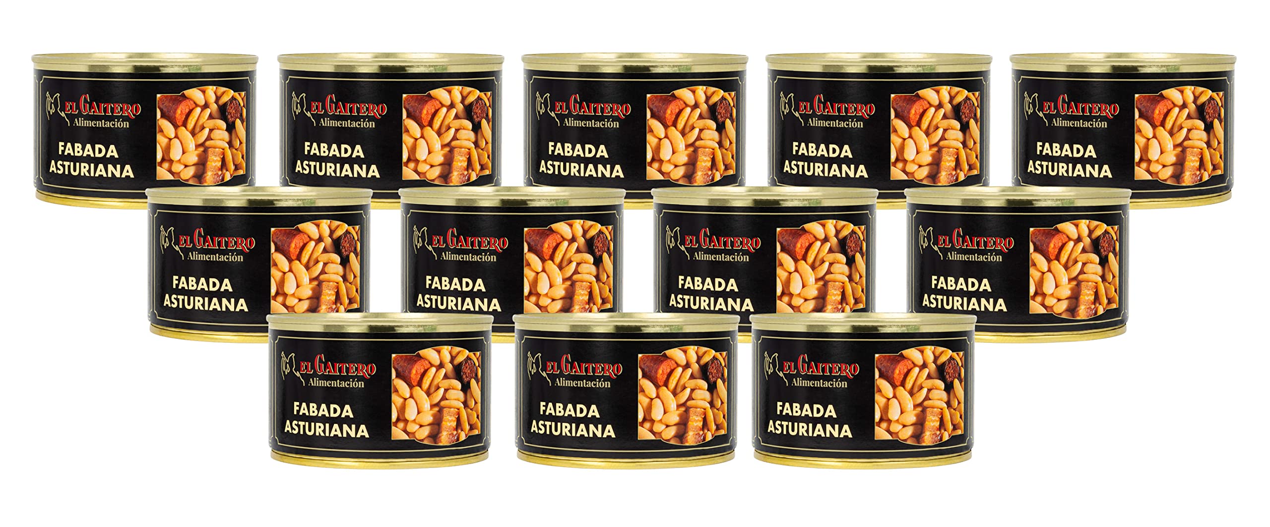 El Gaitero Fabada Asturiana enlatada con chorizo y morcilla 12 latas 430gr