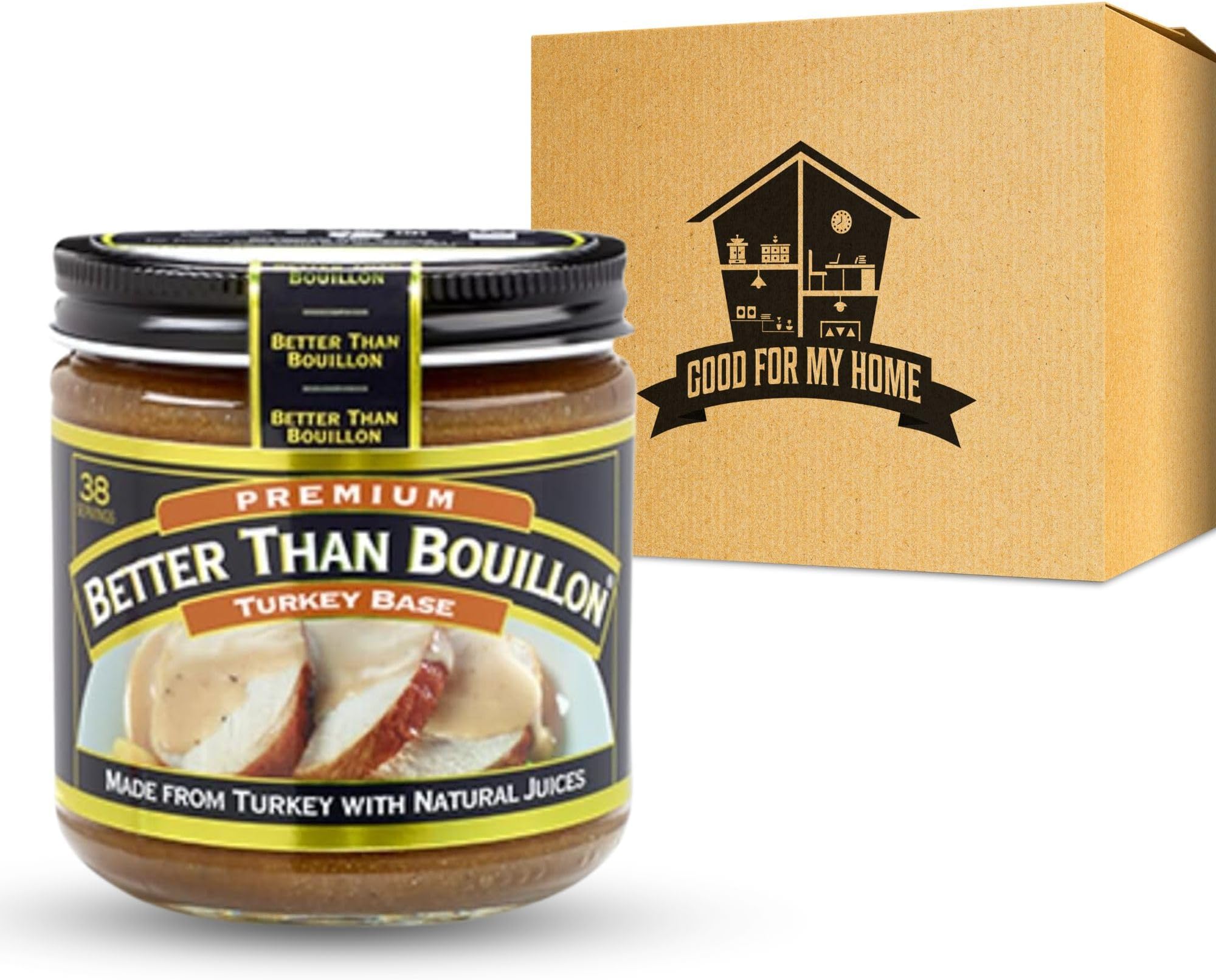 Turkey Base Bundle. Includes One-8 Oz Jar of BTB Turkey Base in a Good For My Home Box. BTB Turkey is Made with Roasted Turkey! Great for Turkey Gravy, Soup and More!
