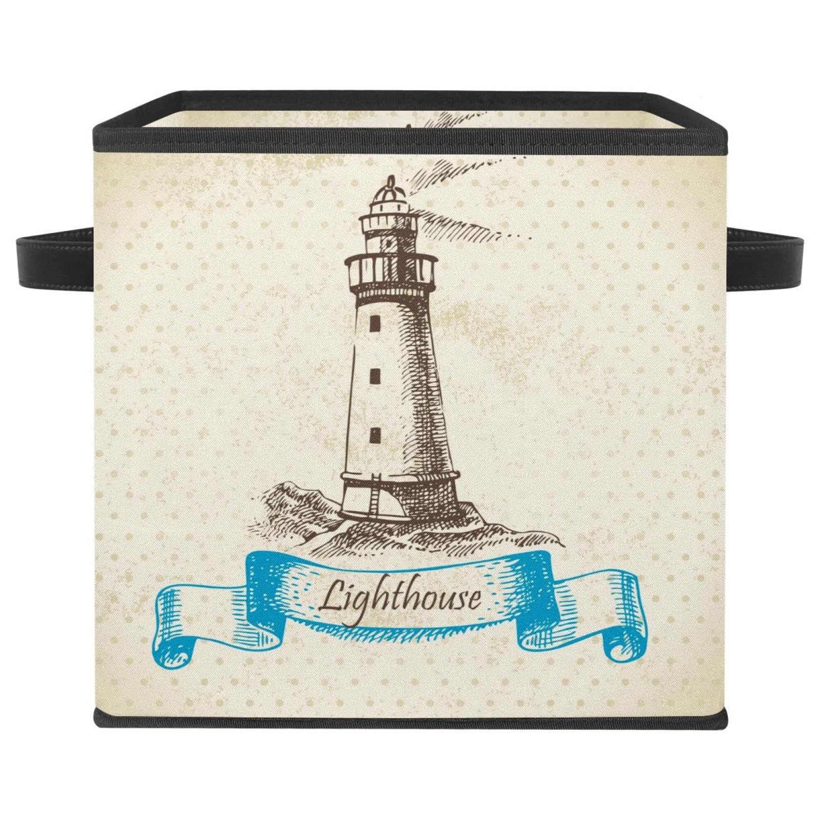 Panier de rangement en tissu avec poignées pour organiser les jouets et livres de la maison