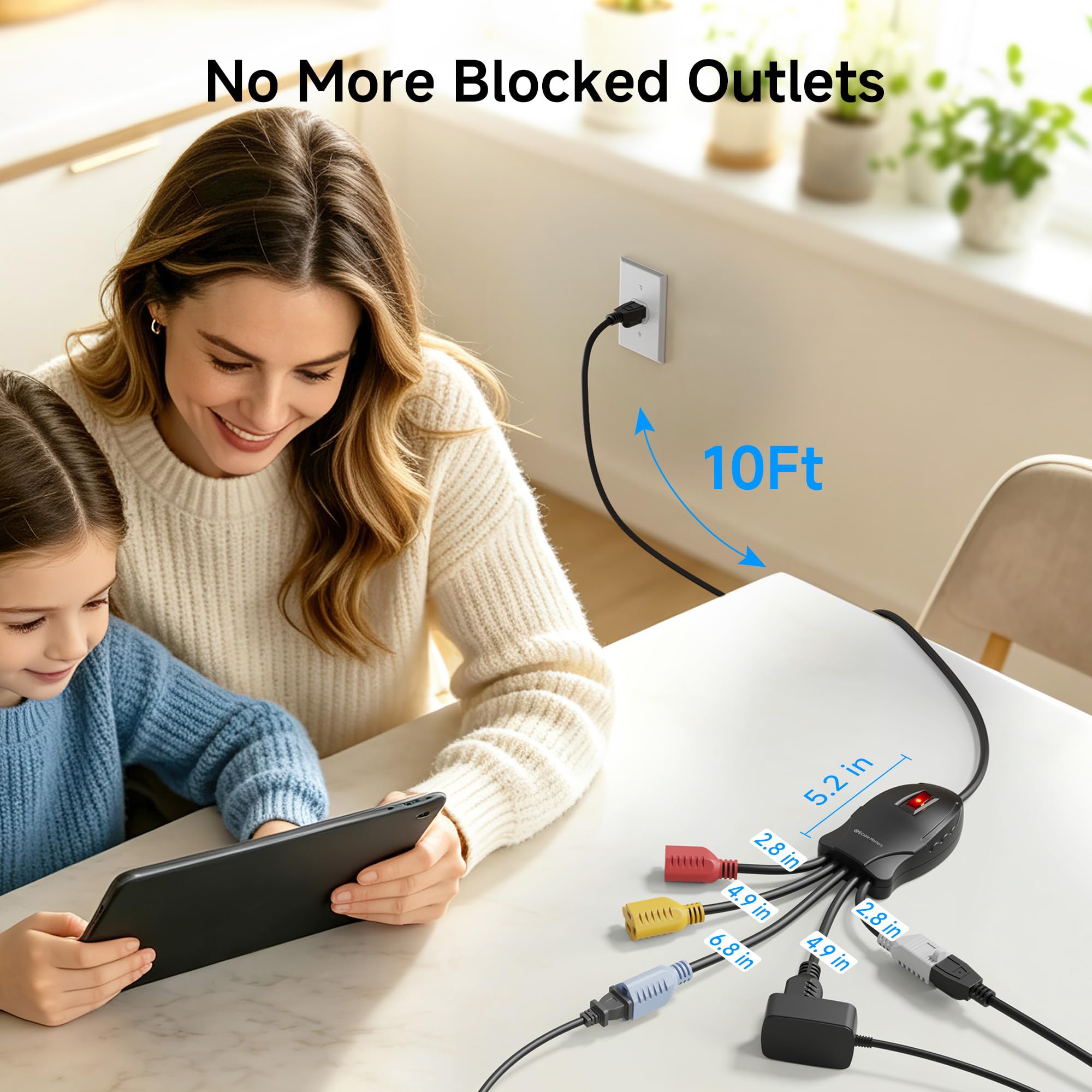 5 Outlet Power Cord Splitter - Power Squid -3 5 Outlet Power Cord Splitter - Power Squid -3