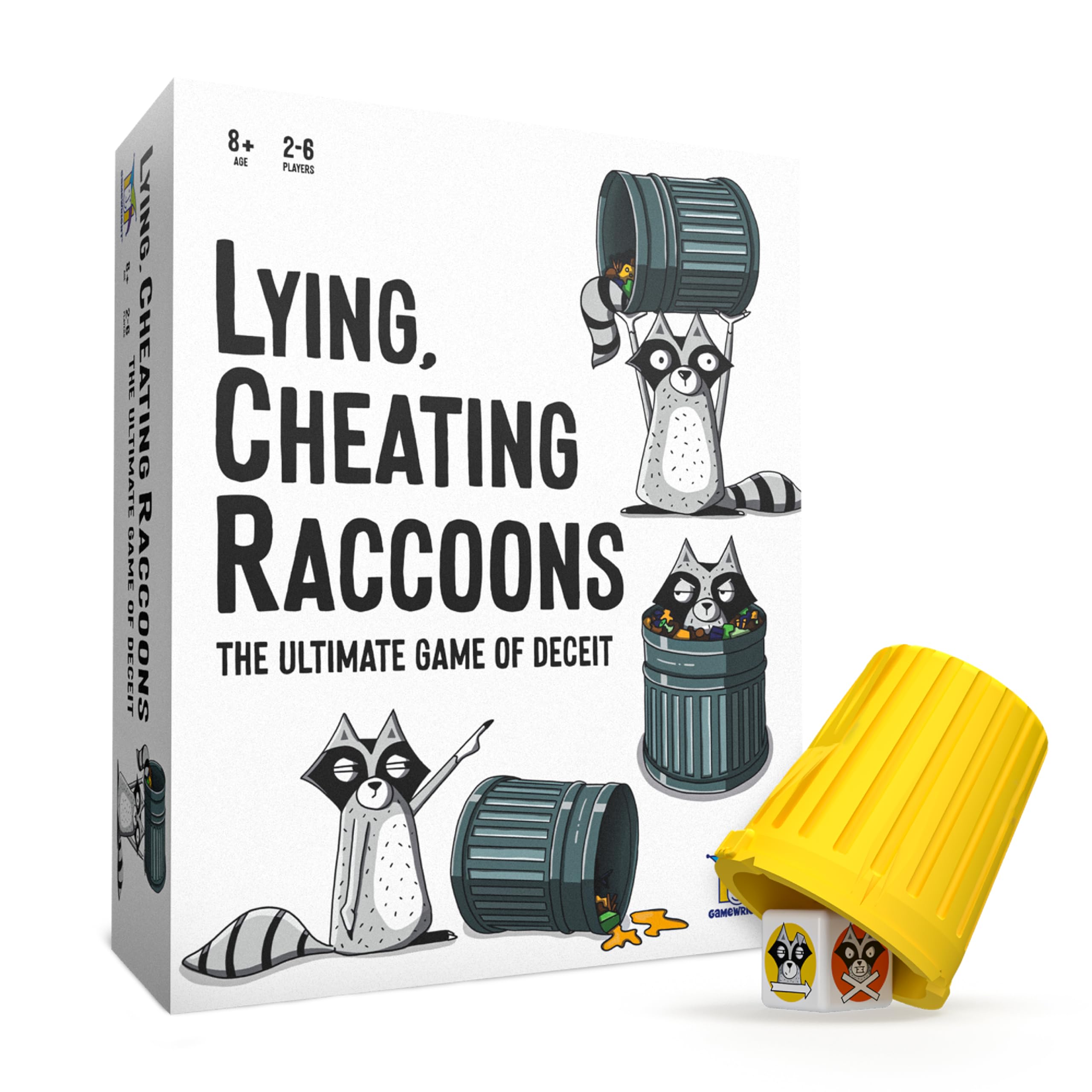 Gamewright | Lying, Cheating, Racoons | Board Game | Ages 8+ | 2-6 Players | 10+ Minutes Playing Time