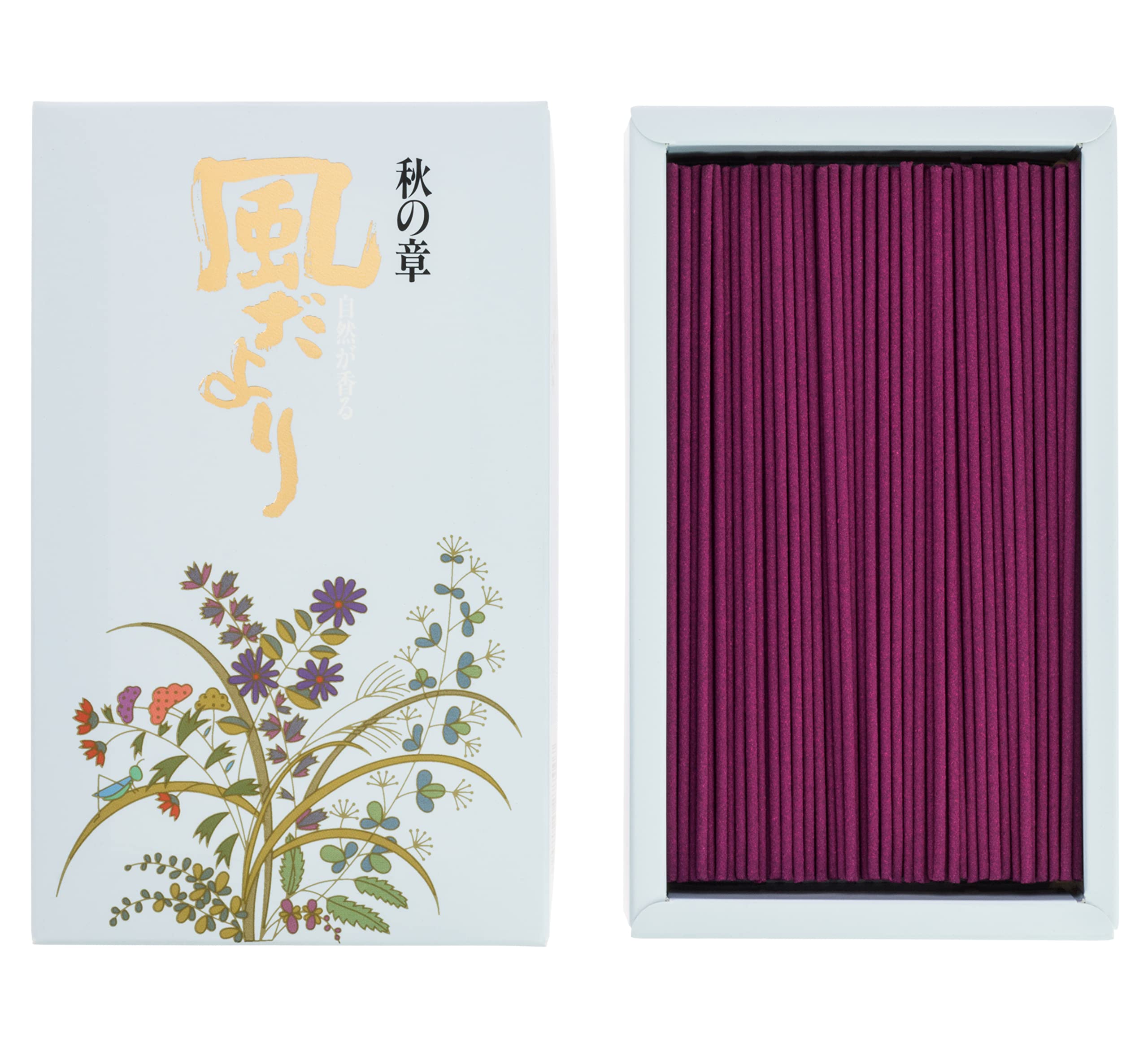Nippon Kodo, Incenso Giapponese Kazedayori Autunno, Incenso al Muschio di Quercia, Grande Scatola di Incenso