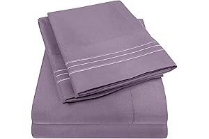 1500 Supreme Collection Queen Plum Sheet Sets: Experience 5-Star Hotel Comfort at Home