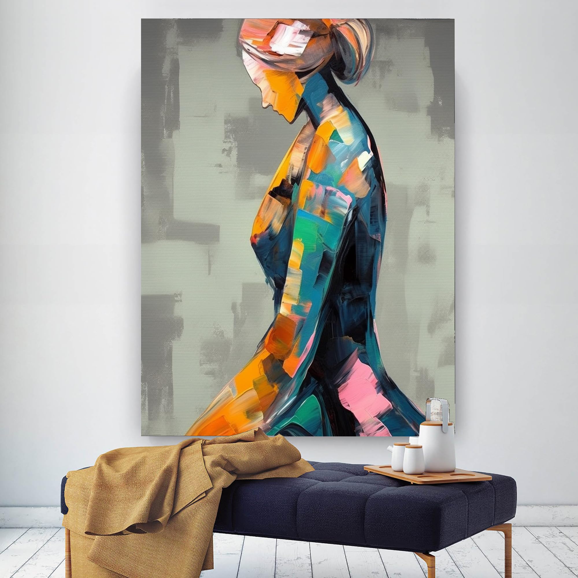 Amazon.com: Yahedoba Original abstract textured wall art