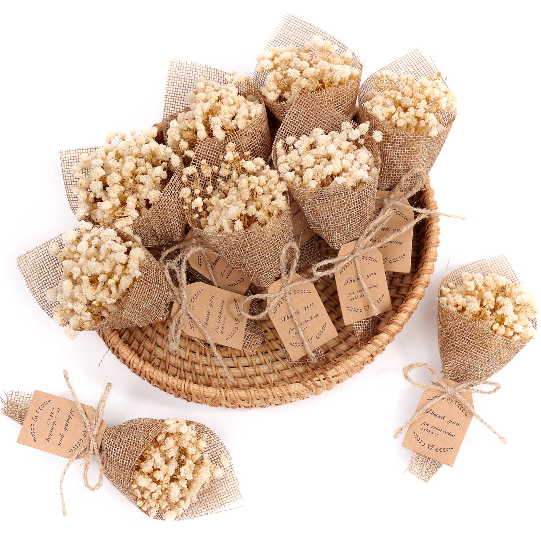 20-Piece Set Mini Magnet Dried Flowers Bouquet