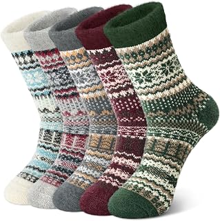 Senker Fashion Fuzzy Socks for Women, Cozy Wool Warm Fluffy Sock for Winter Hiking Sleep Stocking Stuffers Gifts