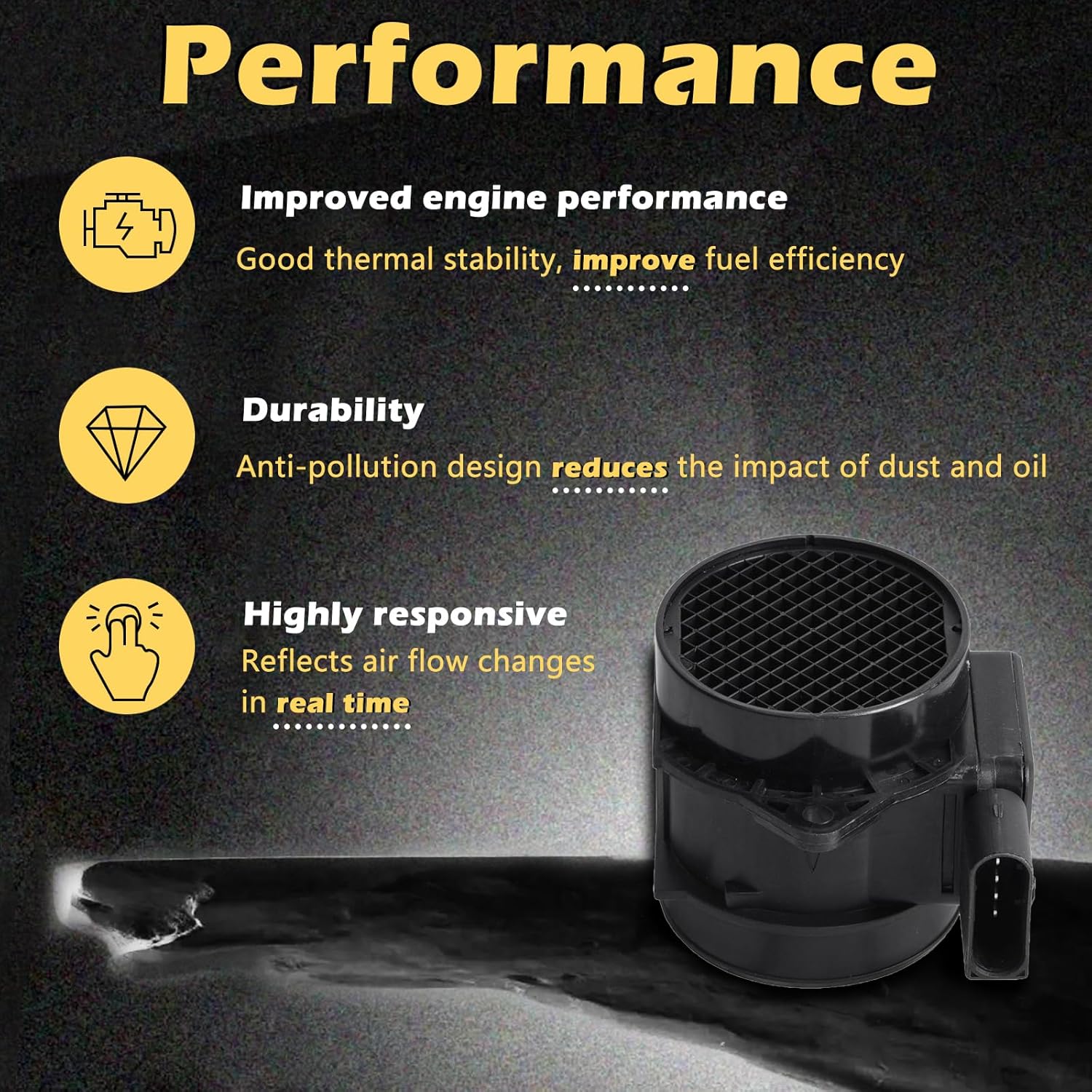 Mass Air Flow Sensors Meter MAF Compatible with 01-06 Santa Fe / 01-05 Sonata / 03-08 Tiburon / 05-09 Tucson / 01-06 Optima / 05-10 Sportage Replaces 2816437200 (01 02 03 04 05 06 07 08 09 10)