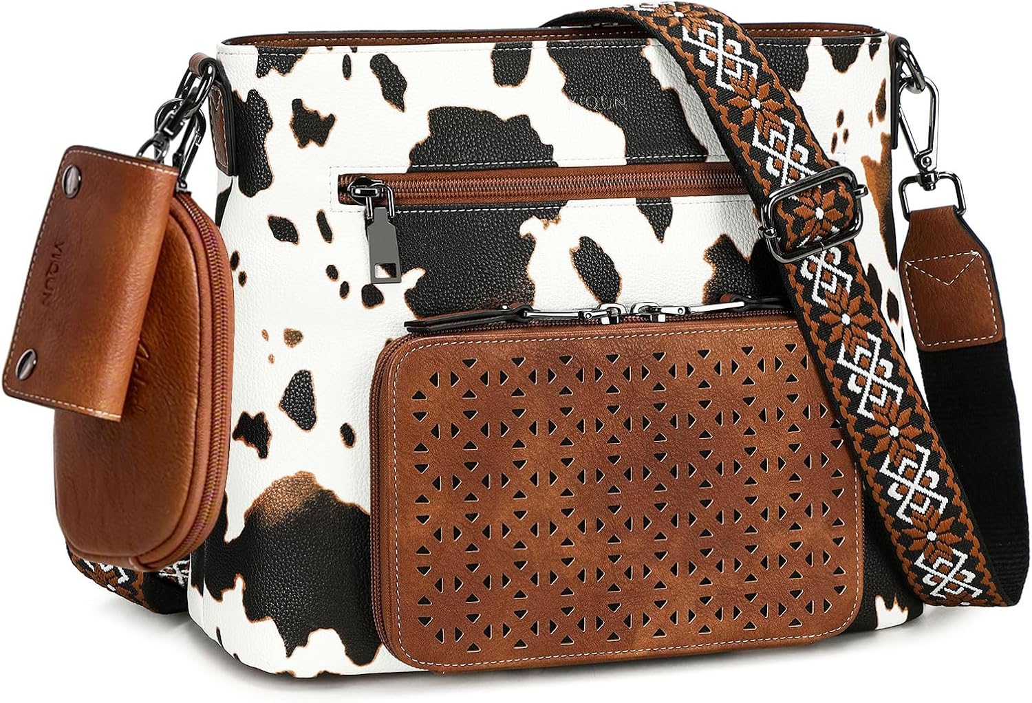 Crossbody Purse for Women, Medium Crossbody Bags, Multi Pocket Cross Body Bag Woman, PU Leather Women's Shoulder Handbags