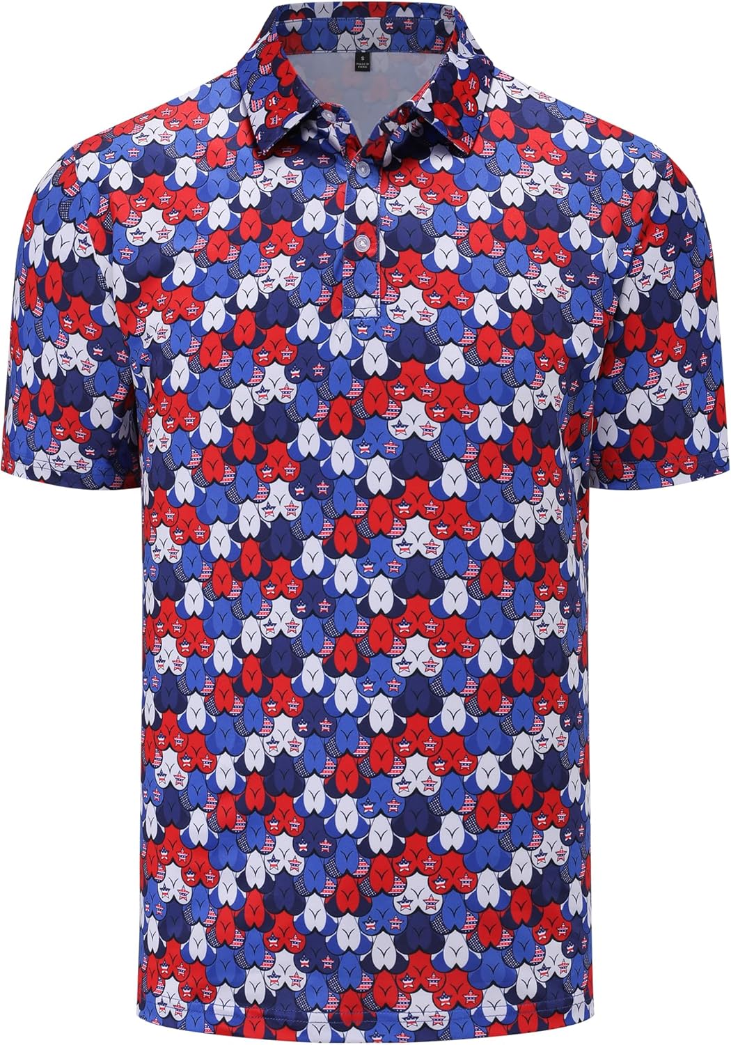 Mens Golf Polo Shirts Short Sleeve Moisture Wicking Dry Fit Performance Casual Funny Golf Polo Shirts for Men - Image 2