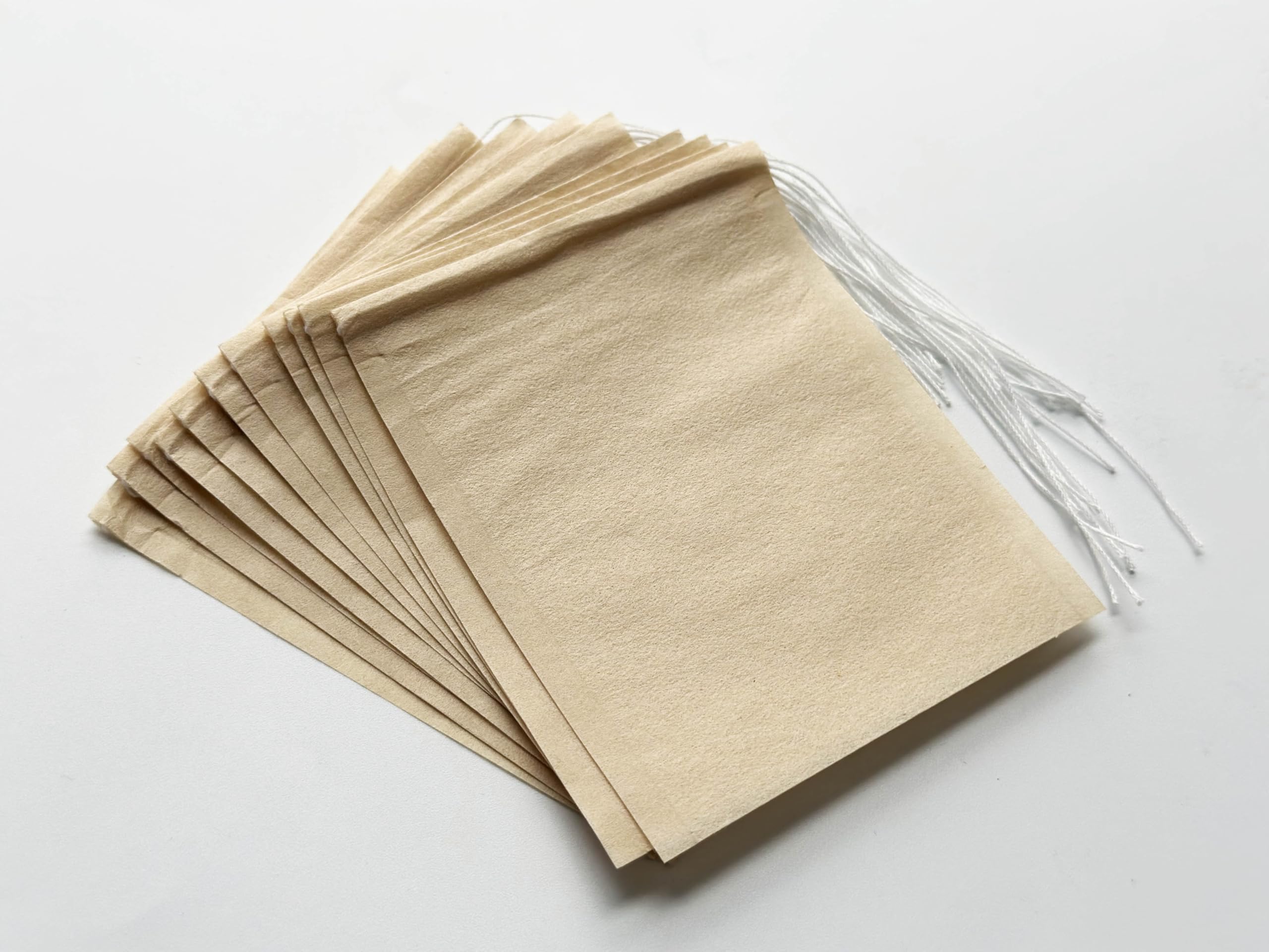300 bolsas de filtro de té con cordón, bolsas de té desechables para té de hojas sueltas, infusor de té natural para té y café (2.36 x 3.15 pulgadas)