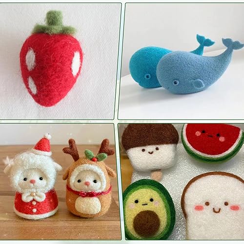 Miniatura 7 de Hilo de lana, lana natural de color de 1.76 onzas, suministros de fieltro de lana pura, lana gruesa para fieltro de aguja, fieltro húmedo,