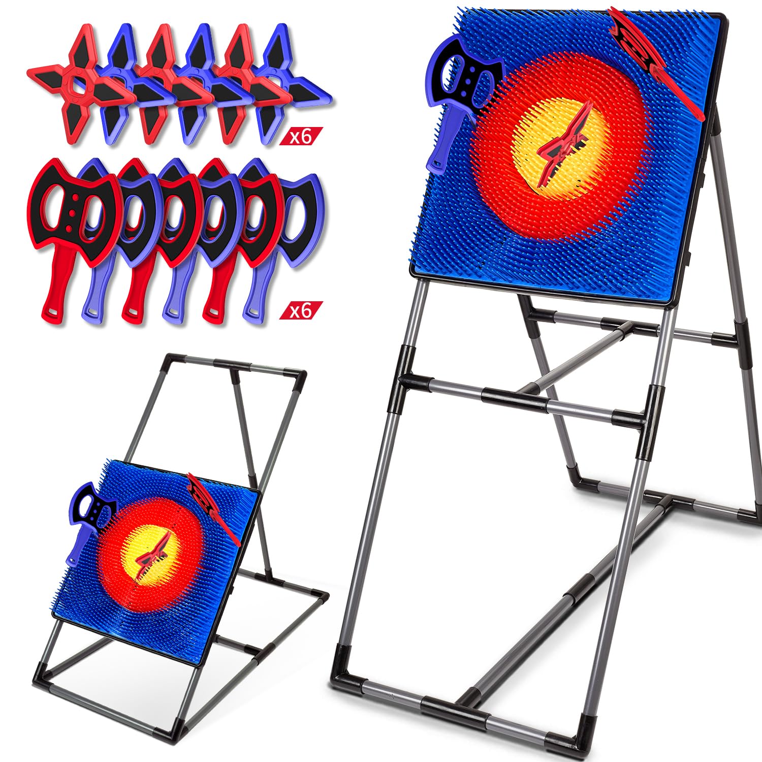 Photo 1 of ***MISSING PARTS***
Axe Throwing Game for Backyard, Axe Throwing Game Target with 6 Throwing Axes & 6 Dart, Outdoor/Indoor Games for Adults and Kids, Lightweight & Portable Yard/Carnival/Lawn Games for Family Party