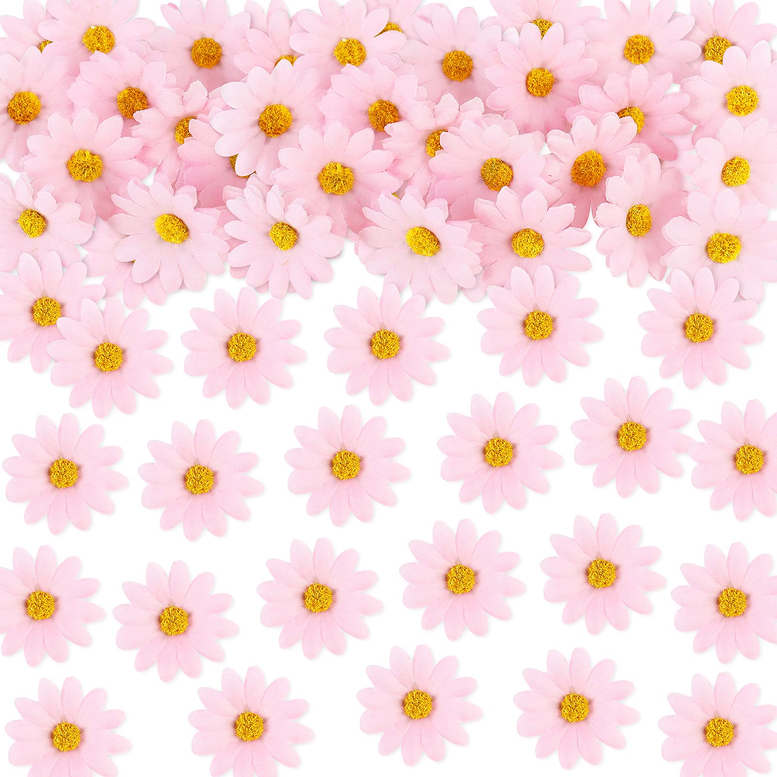 Keaziu 20PCS Flower Cupcake Toppers Daisy Flower Cupcake Picks Flower Theme Spring Birthday Wedding Bridal Baby Shower Birthday Party Decoration Supplies Pink