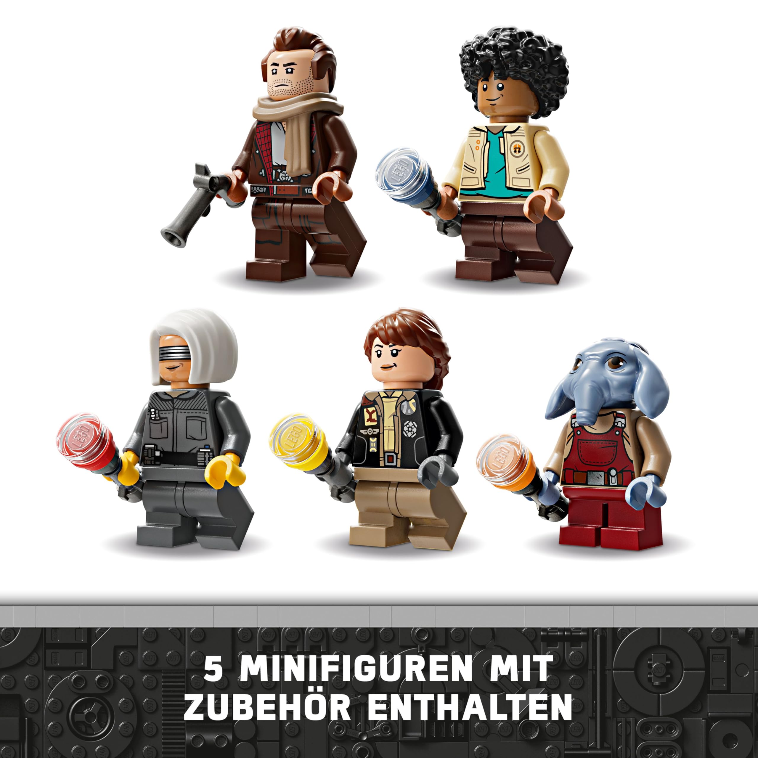 LEGO Star Wars: Skeleton Crew Die Onyx Cinder, Spielzeug-Sternenschiff zum Bauen und Sammeln für Jungen und Mädchen mit 5 Charakteren, Geschenkidee für Fans ab 10 Jahren 75374