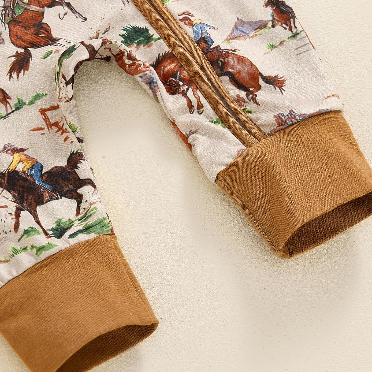 Western Baby Boy Clothes Fall Zipped Cowboy Romper Outfit Infant Cow Print One-piece Jumpsuit Overall Country Stuff - Image 6
