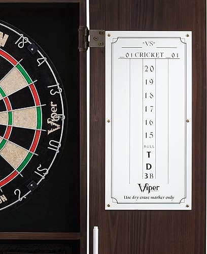 Vista 58 de Viper metropolitan conjunto de tablero de sisal/cerda para dardos de punta de acero y gabinete. Espresso Finish