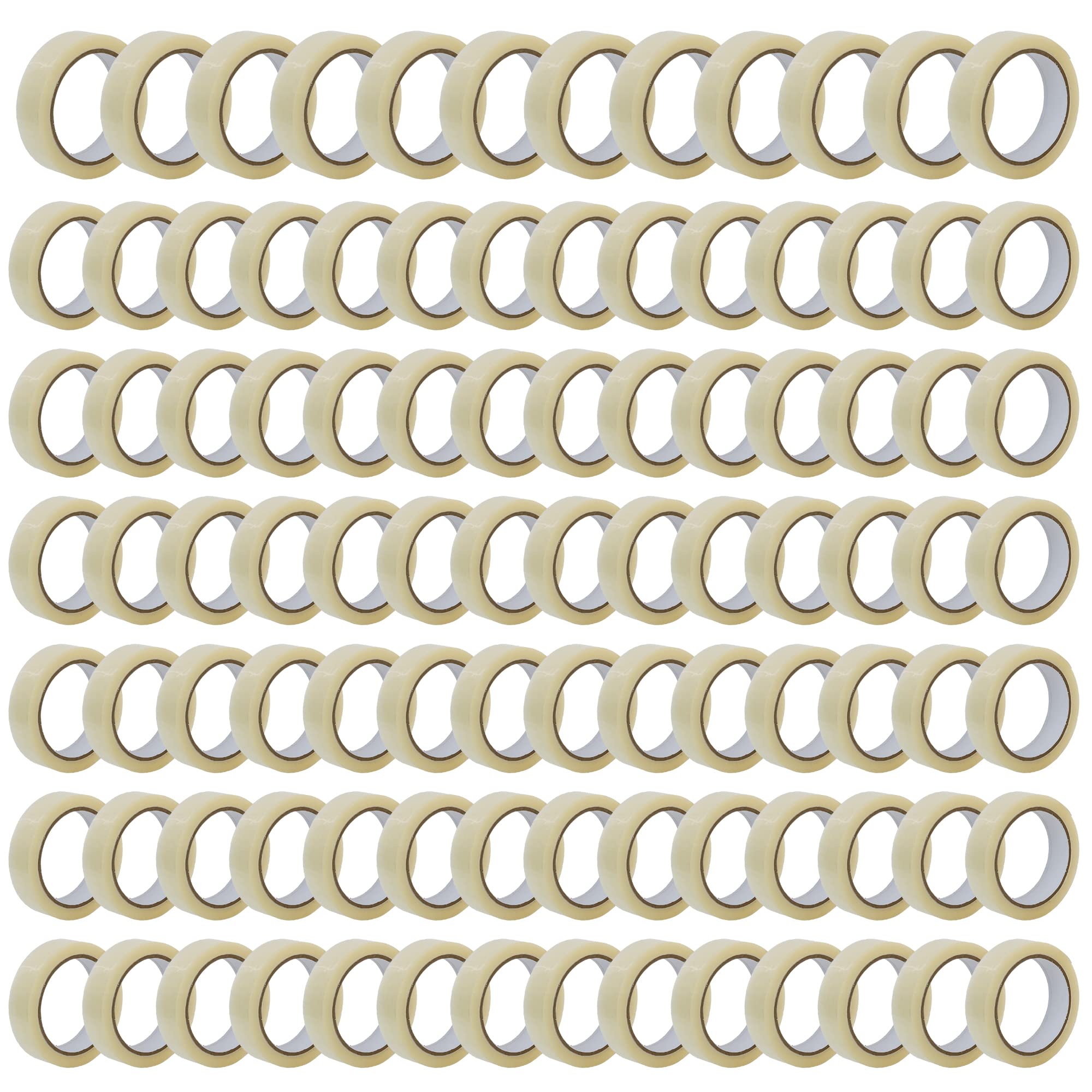 Coselena 96 Pack Cellotape Roll - 24mm x 66m Heavy Duty Sticky Packaging Tape - Easy to Use Crystal Clear Parcel Tape - Ideal Packing Tape for Tape Dispenser, Tape Gun & Cardboard Boxes for Moving