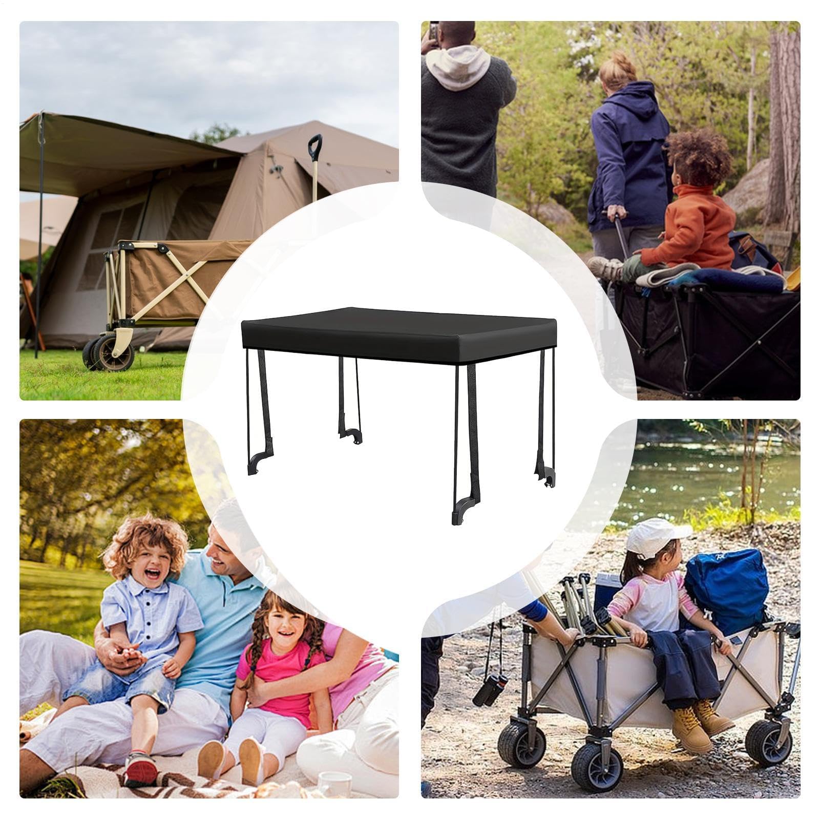 Funda impermeable plegable para carrito de la compra, protección para jardín, césped, mascotas y uso al aire libre, accesorio esencial para días lluviosos