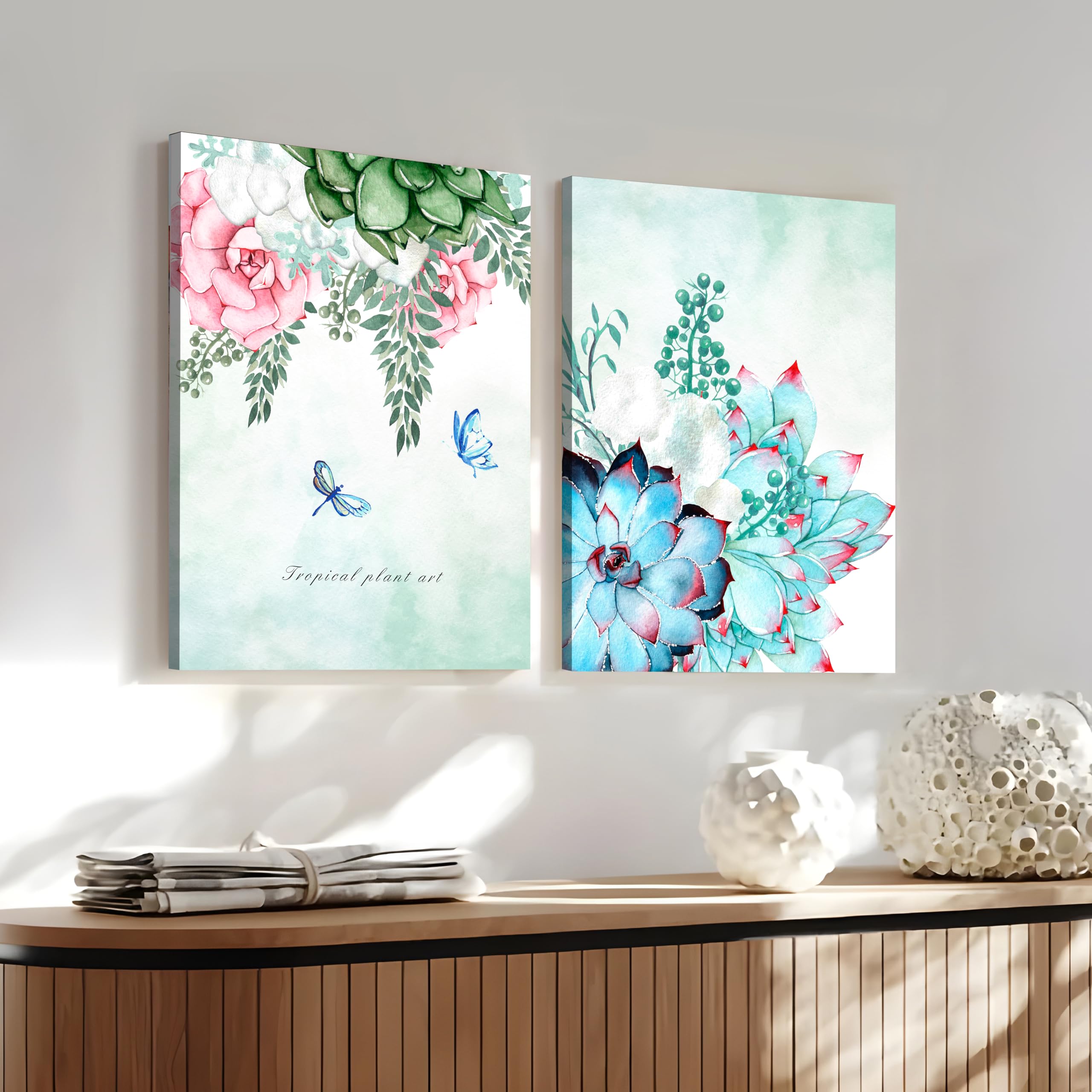 Boho Canvas Art Set - 2 Abstract Wall Paintings -22 Boho Canvas Art Set - 2 Abstract Wall Paintings -22