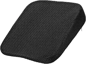 HARFINGTON Almofada de assento 10 cm de espessura confortável de espuma viscoelástica para cadeira de escritório com fundo antiderrapante para motorista de assento de carro, preta