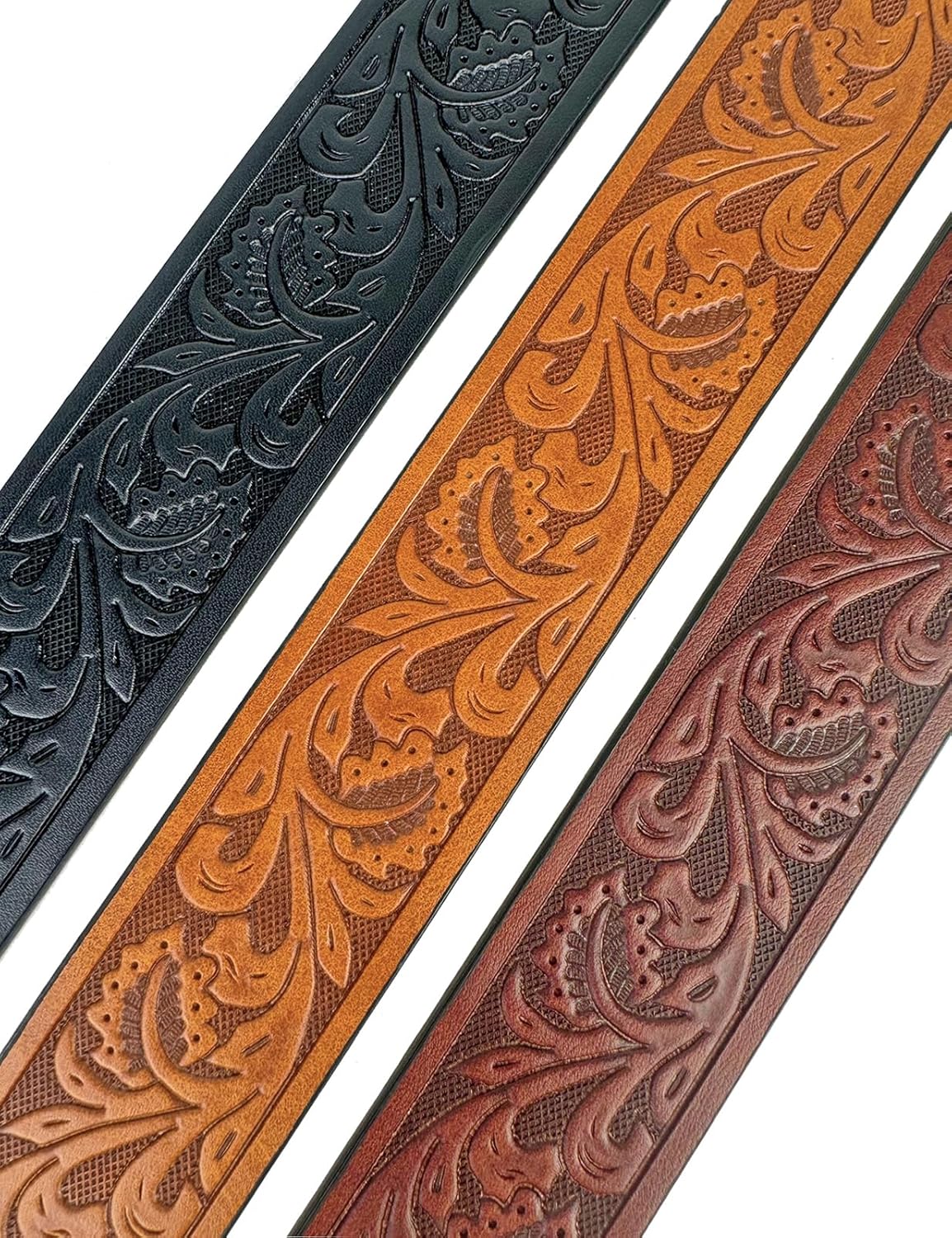 TOPACC 2 Pack Western Belts for Men Women Without Buckle Cowgirl Cowboy Belt Strap 1.5" - Image 5