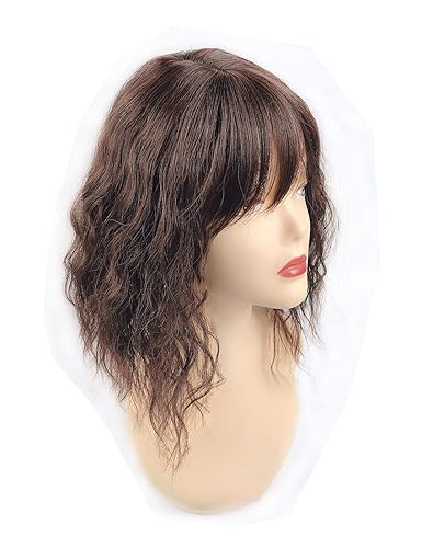 Miniatura 2 de Pinza de cabello ondulado con clip en parte media con flecos picados gruesos13.8 in, marrón claro