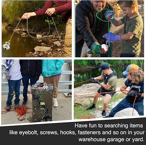 Miniatura 6 de DIYMAG Imanes de pesca de neodimio fuertes, imán de tierras raras de 200 libras (200.6 lbs) con agujero avellanado diámetro de 1.73 pulgadas (1.732