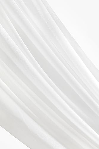 Miniatura 3 de Arco de boda blanco drapeado tela 2 paneles de tela de gasa de 20 pies cortinas de cenador cortinas de boda fiesta ceremonia recepción decoración