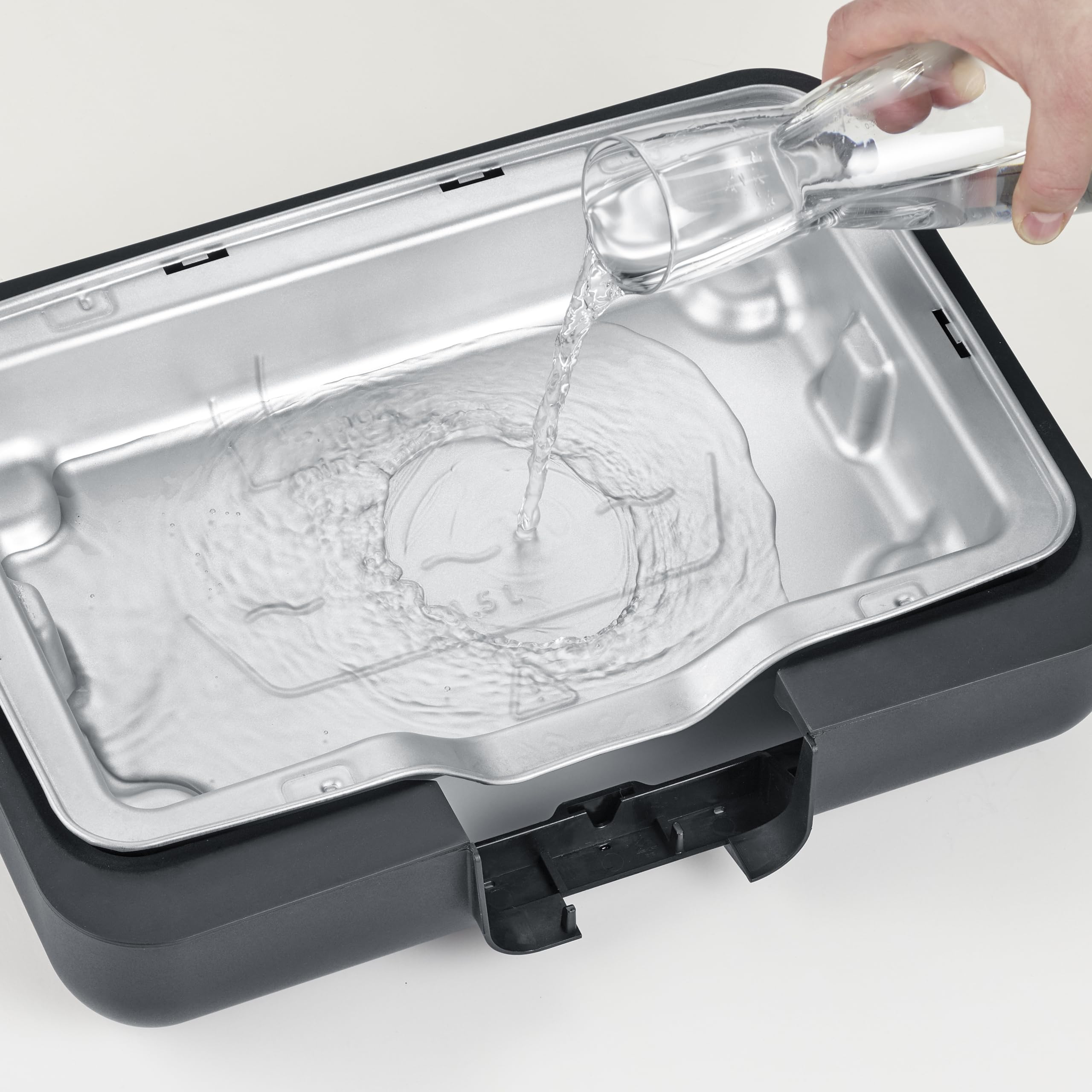 SEVERIN PG 8554 grill stołowy z rusztem do grillowania ze stali nierdzewnej, do użytku wewnątrz i na zewnątrz, 2300 W, 37 x 29 cm, regulacja temperatury, sterowany termostatem, czarny, PG 8554