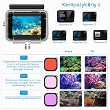 ShipeeKin Zestaw akcesoria do Gopro Hero 13 obudowa nurkowa | uchwyt pływający 2x folia szklana filtr czerwony etui sili