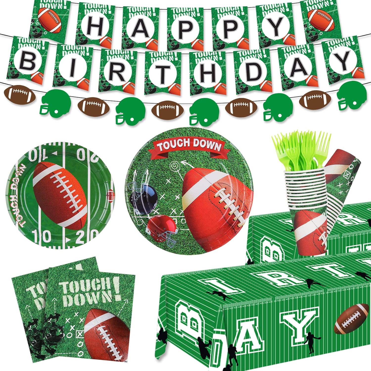 Football Birthday Party Supplies Decorations Plates and