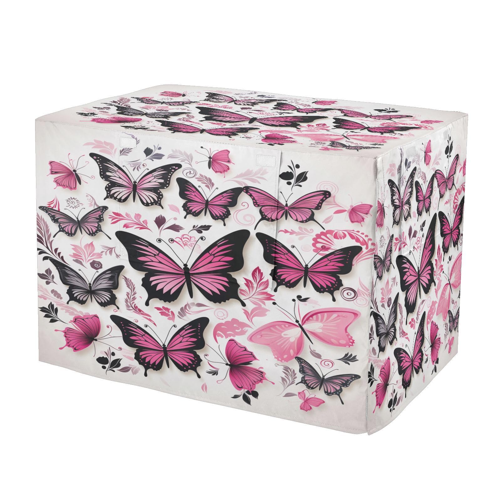 Housse cage chien chat imperméable extérieure intérieure bâche protection cage papillon rose noir
