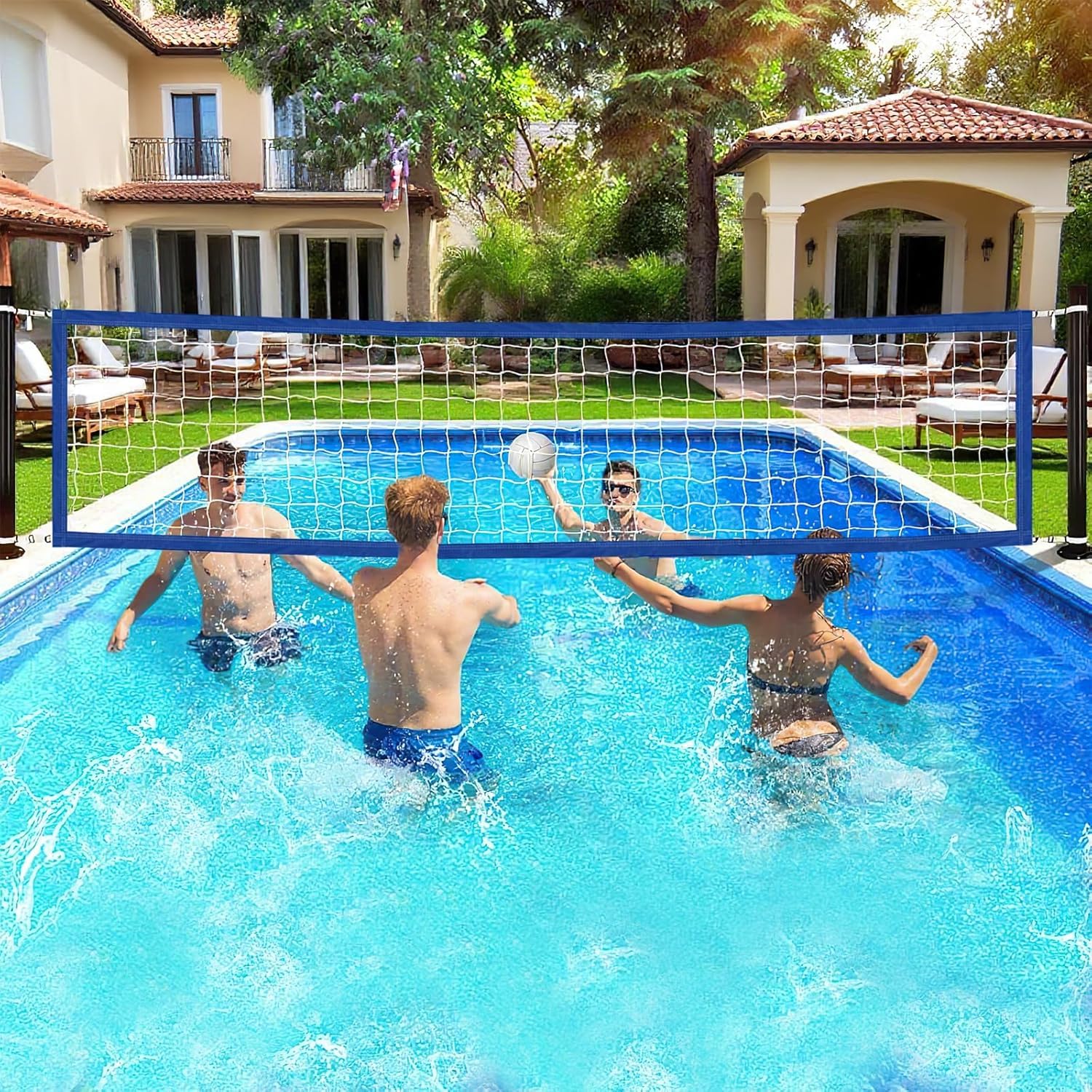 Rete Pallavolo Piscina, Rete Da Pallavolo Per Piscina E Giardino, Rete Portatile Per Beach Volley, Gioco Acquatico E Outdoor