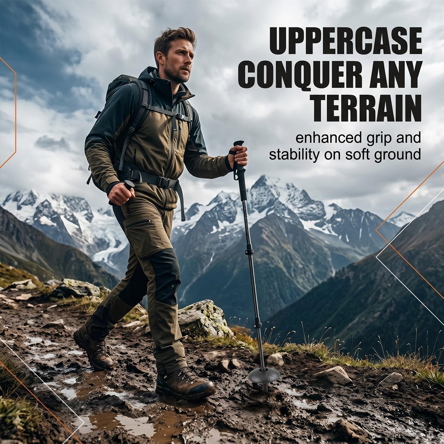 6 Pezzi Accessori per Bastoncini da Trekking e Sci 4 Rotelle per Fango e Neve e 2 Punte di Ricambio Universali per Escursionismo e Camminata Nordica