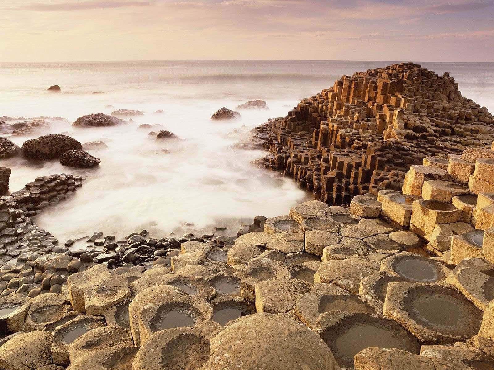 Nprzm H024 Giant's Causeway Seascape Northern Ireland Diy 5D Diamond Painting By Number Unique Kits 30X40cm