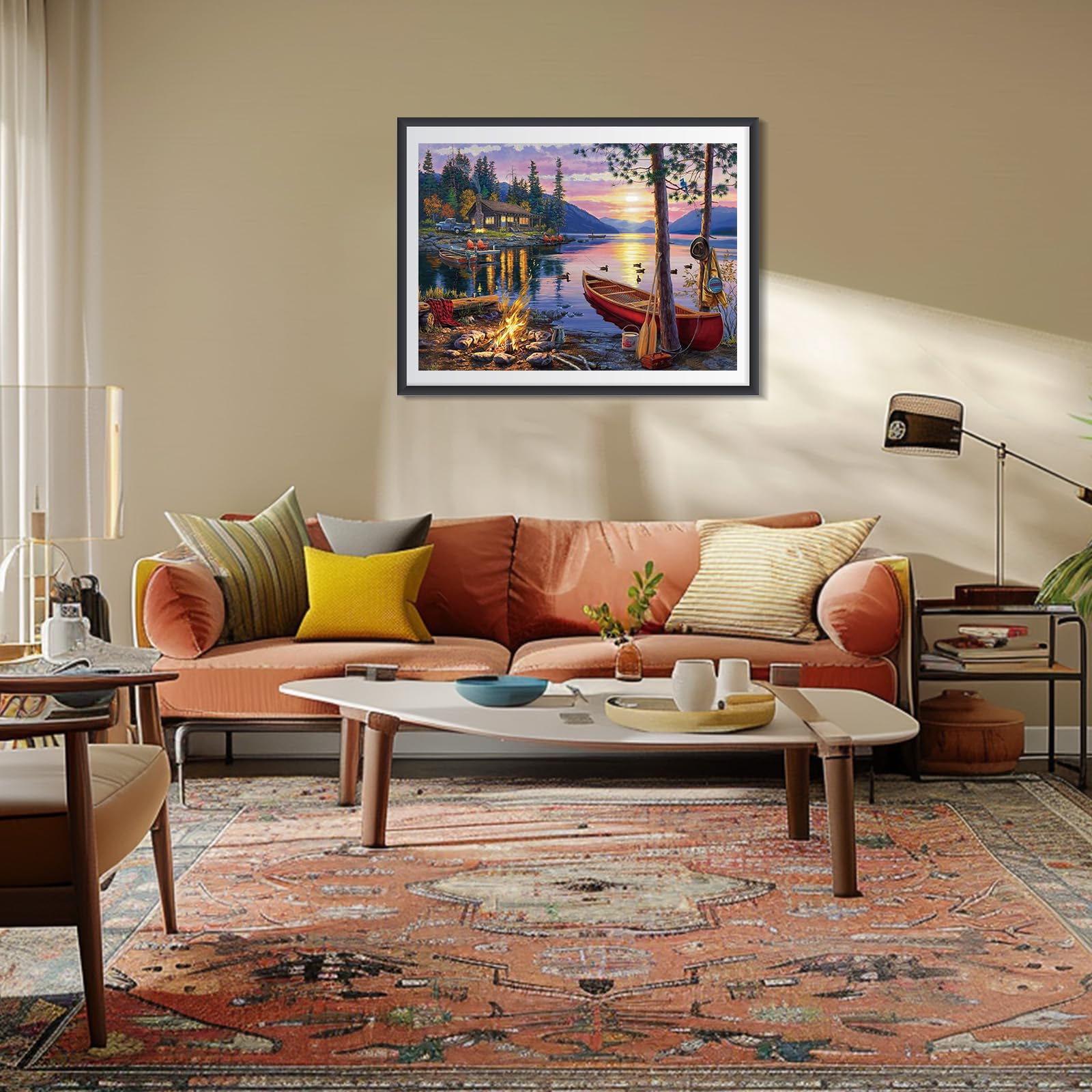 MEIYUDA 5D Diamond Art Painting Kits Adults Canoe Lake - Image 3